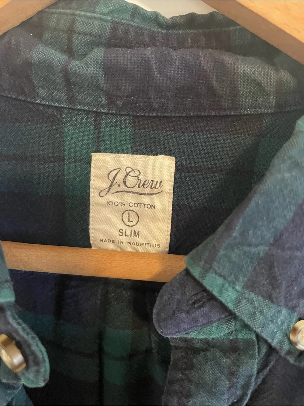 J. Crew Blackwatch Plaid Button-Down Shirt